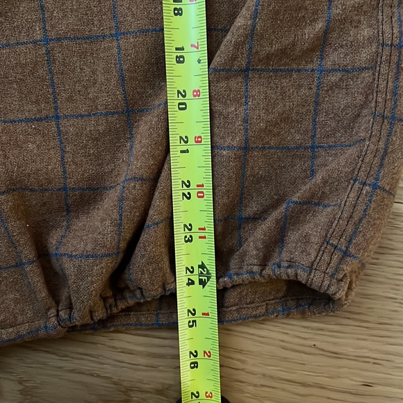 Vintage Le Chevron Plaid Wool Button Down Shirt.  Size XL. - Picture 14 of 16